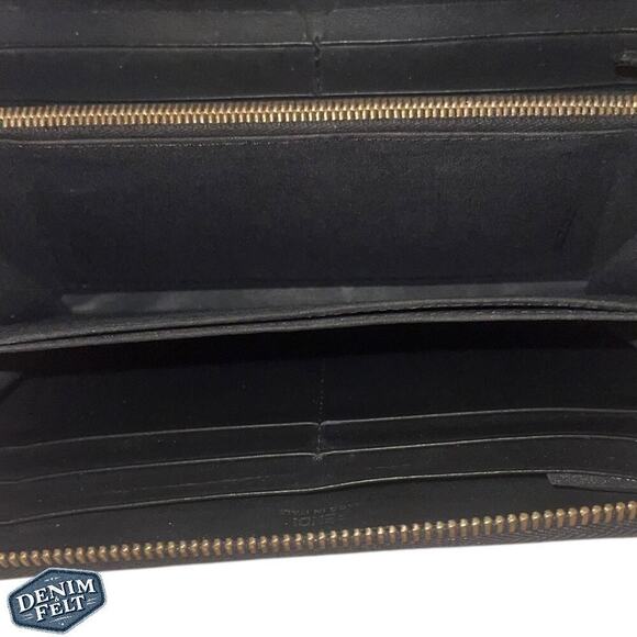 FENDI Black BUG BUGS EYE Calfskin Leather Long Zip Around Continental Wallet - Picture 10 of 16